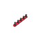 Tekton 3/4 Inch Drive x 8 Inch Socket Rail, 5 Clips (Red) OSR31105 - alternate 1
